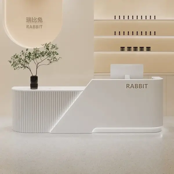 Modern Simple Medical Beauty Salon Checkout Hairdressing Women's Clothing Store Company Reception bar Design Customization