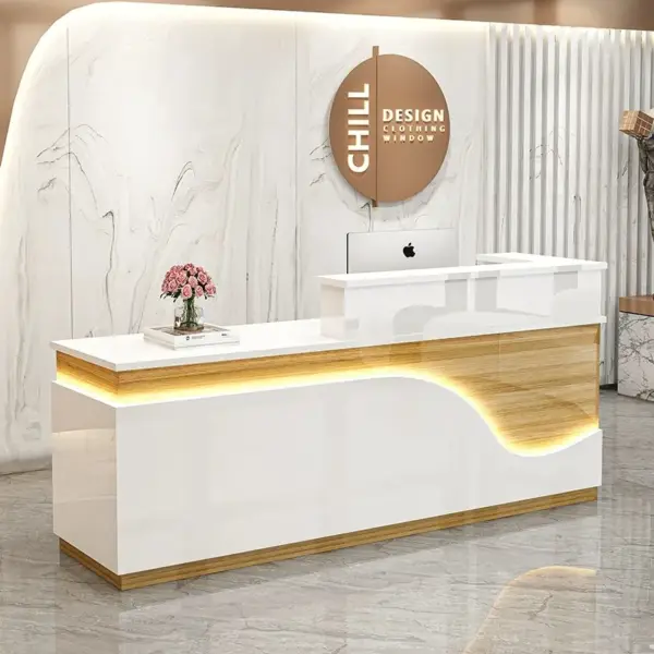 Modern Simple Company Checkout Counter for Front Desk Beauty Salon Clothing Shop Restaurant & Bar Counter Cash Register Corner